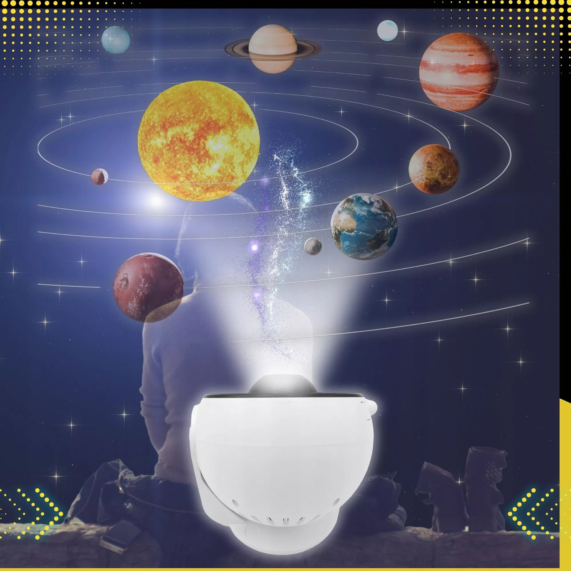 ŽVAIGŽDŽIŲ PROJEKTORIUS PLANETARIUM PROJEKTORIUS KOSMINIS PROJEKTORIUS VAIKAMS LED NAKTINĖ LEMPA