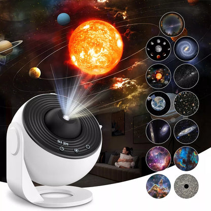 ŽVAIGŽDŽIŲ PROJEKTORIUS PLANETARIUM PROJEKTORIUS KOSMINIS PROJEKTORIUS VAIKAMS LED NAKTINĖ LEMPA