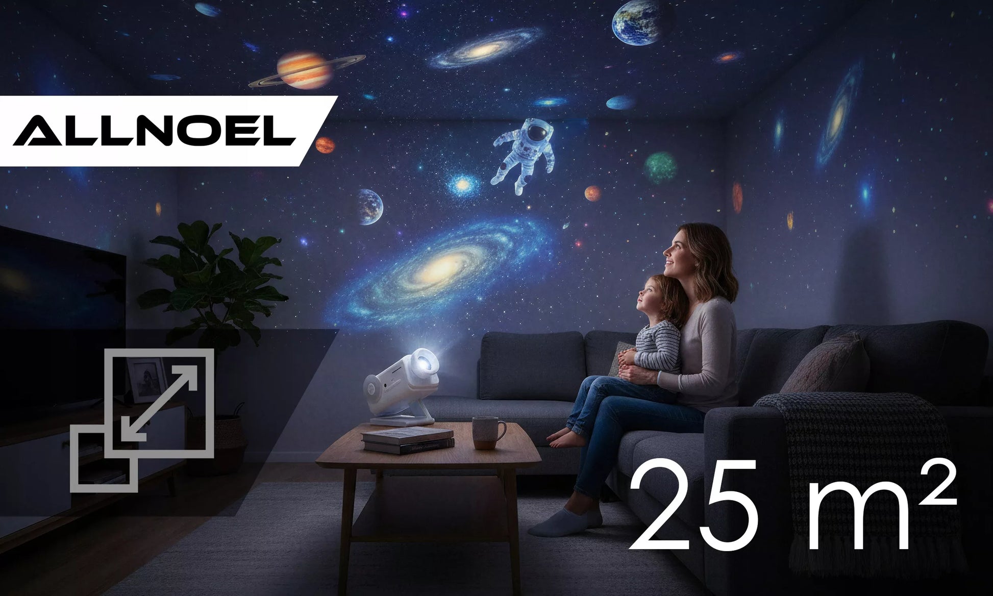 ŽVAIGŽDŽIŲ PROJEKTORIUS PROJEKTORIUS 3D HOLOGRAMA 60 FILMU VR EFEKTAS BLUETOOTH GARSIAKALBIS