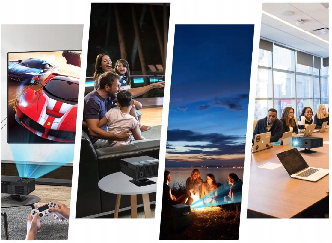 Projektorius ANDROID 11 12000lm FHD 4K Idėja Komunijai