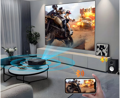 Projektorius ANDROID 11 12000lm FHD 4K Idėja Komunijai