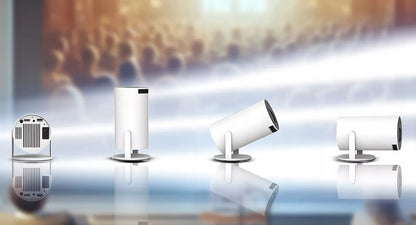 PROJEKTORIUS RZUTNIK WIFI ANDROID NEŠIOJAMAS SUKAMAIS SMART 4K GARSIAKALBIS BT 5.0