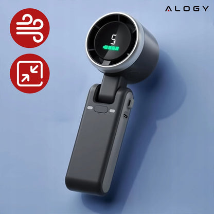 Nešiojamas mini ventiliatorius, tylus stalo ventiliatorius, rankinis, 3600mAh, 5 režimai