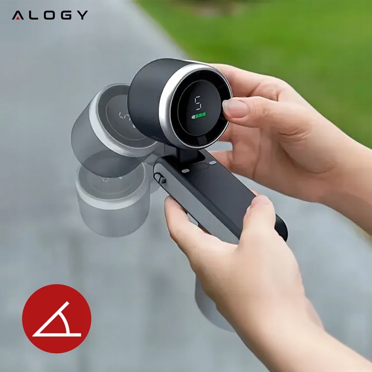 Nešiojamas mini ventiliatorius, tylus stalo ventiliatorius, rankinis, 3600mAh, 5 režimai