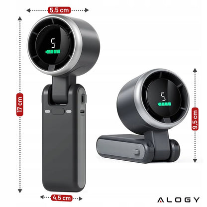 Nešiojamas mini ventiliatorius, tylus stalo ventiliatorius, rankinis, 3600mAh, 5 režimai