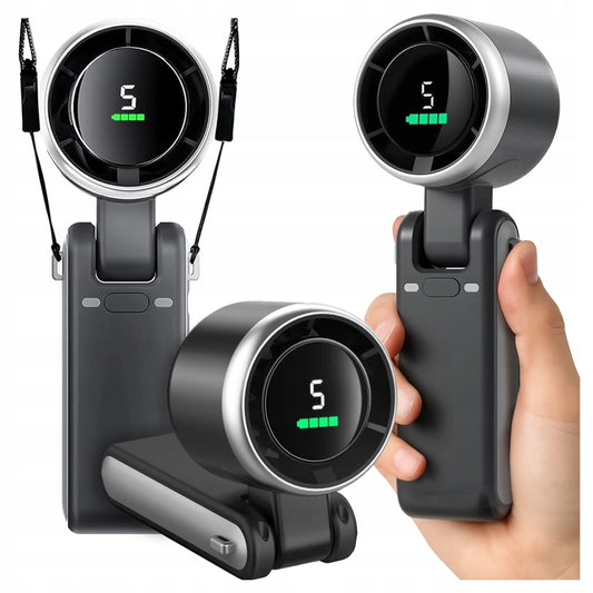 Nešiojamas mini ventiliatorius, tylus stalo ventiliatorius, rankinis, 3600mAh, 5 režimai