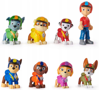 PAW PATROL Džiunglių šuniukų rinkinys iš 8 figūrėlių Ryderis + judantys šuneliai