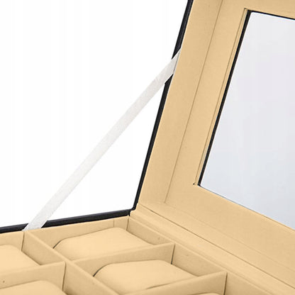 Elegantiška talpi dėžutė-organizatorius laikrodžiams, 12 vnt.