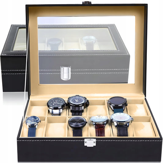 Elegantiška talpi dėžutė-organizatorius laikrodžiams, 12 vnt.