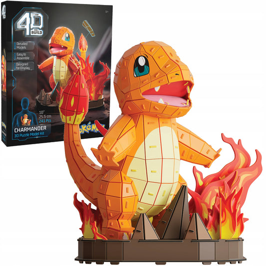 DĖLIONĖ 4D ORIGAMI POKEMON CHARMANDER MODELIS 3D SURINKIMO 241 ELEMENTAS. 25,5 CM