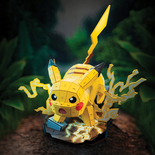 DĖLIONĖ SURINKIMUI "POKEMON PIKACHU MODEL 3D DO ZŁOŻENIA 201 ELEMENTÓW 33 CM" 4D BUILD