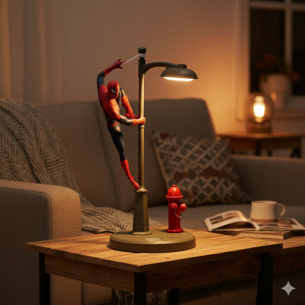 Paladone Marvel Spider-Man lempa 34 cm USB reguliuojamo ryškumo LED deglas