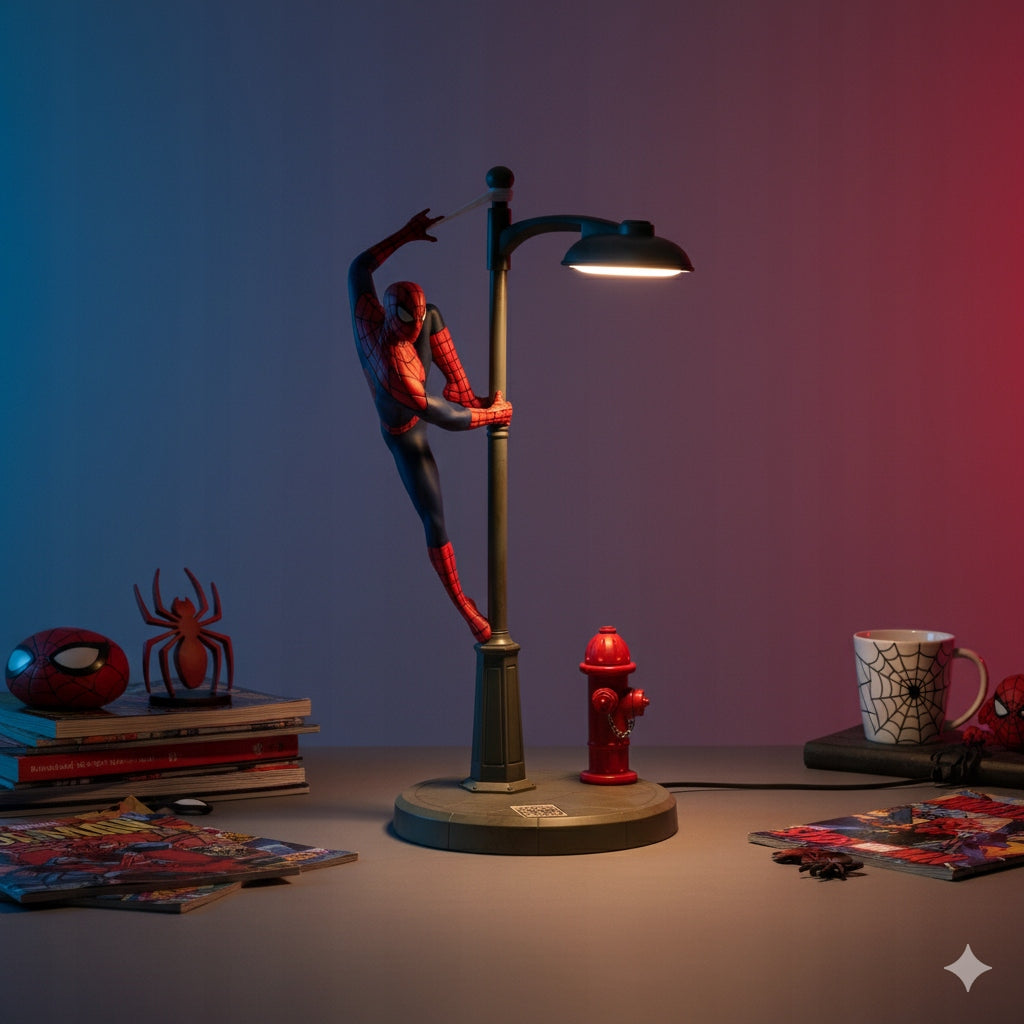 Paladone Marvel Spider-Man lempa 34 cm USB reguliuojamo ryškumo LED deglas