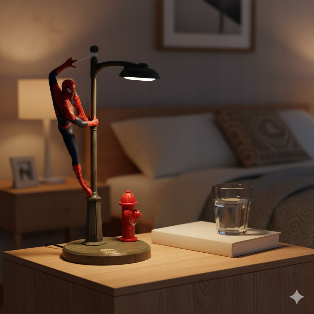 Paladone Marvel Spider-Man lempa 34 cm USB reguliuojamo ryškumo LED deglas