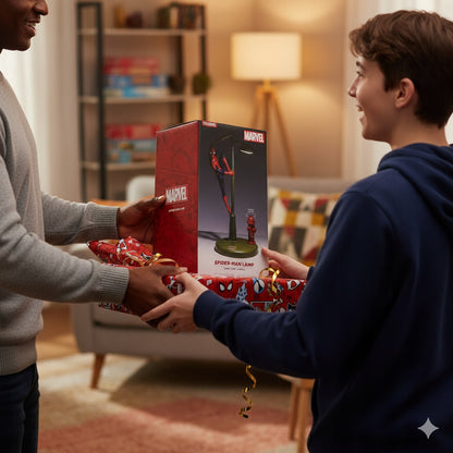 Paladone Marvel Spider-Man lempa 34 cm USB reguliuojamo ryškumo LED deglas