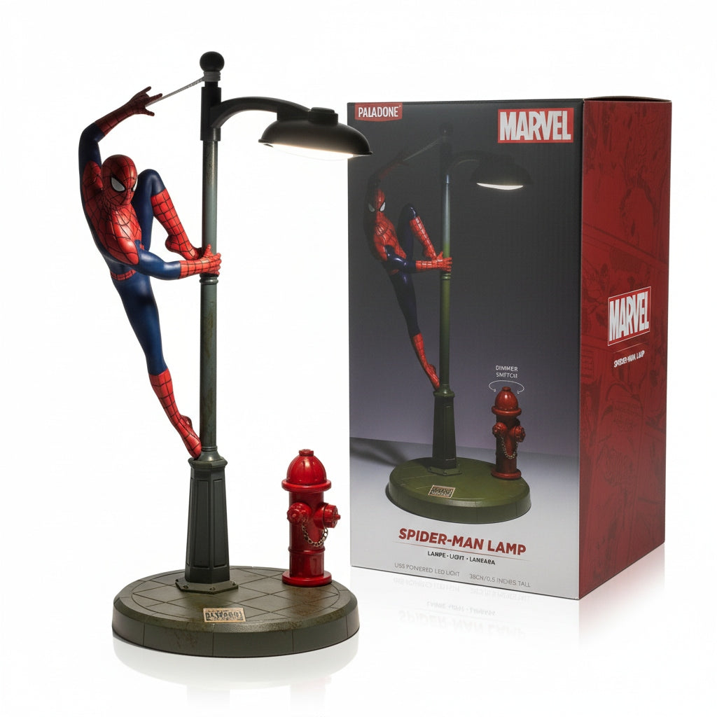 Paladone Marvel Spider-Man lempa 34 cm USB reguliuojamo ryškumo LED deglas