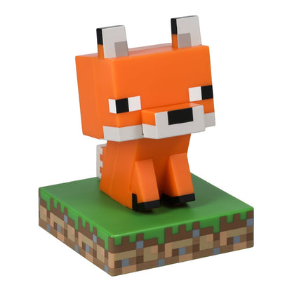 Paladone Minecraft Lapės piktogramos šviestuvas – 11 cm lemputė, 2×AAA, naktinė, LED dovana