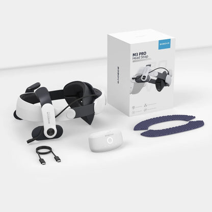 Atraminimo dirželis BOBOVR M3 Pro Oculus Meta Quest 3/3s su maitinimo baterija