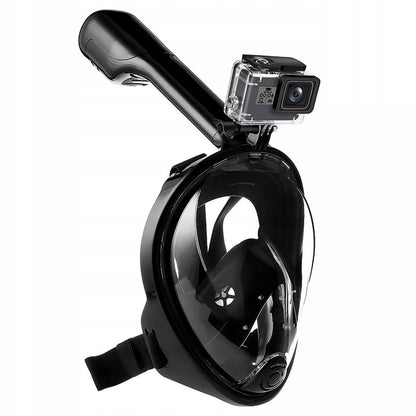 Viso veido nardymo kaukė su kvėpavimo vamzdeliu ir GoPro HERO 13 12 11 10 9 laikikliu