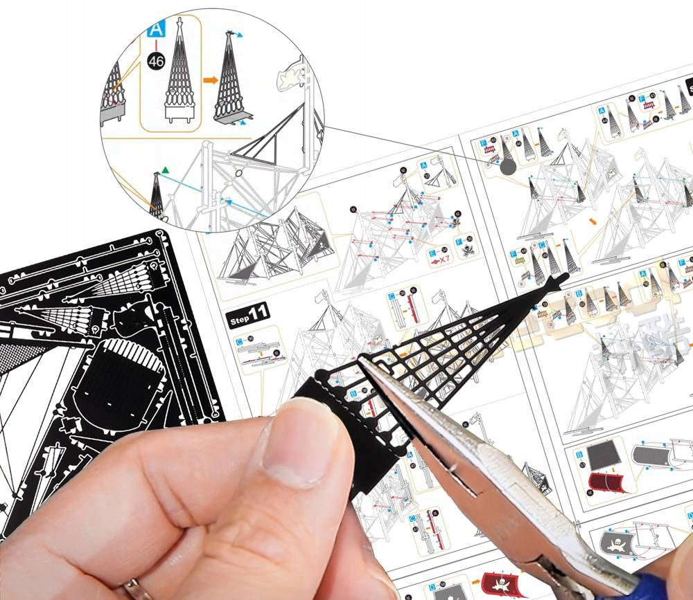 Piececool Metalinis 3D modelis Laivas Juodasis Perlas Dovanoms