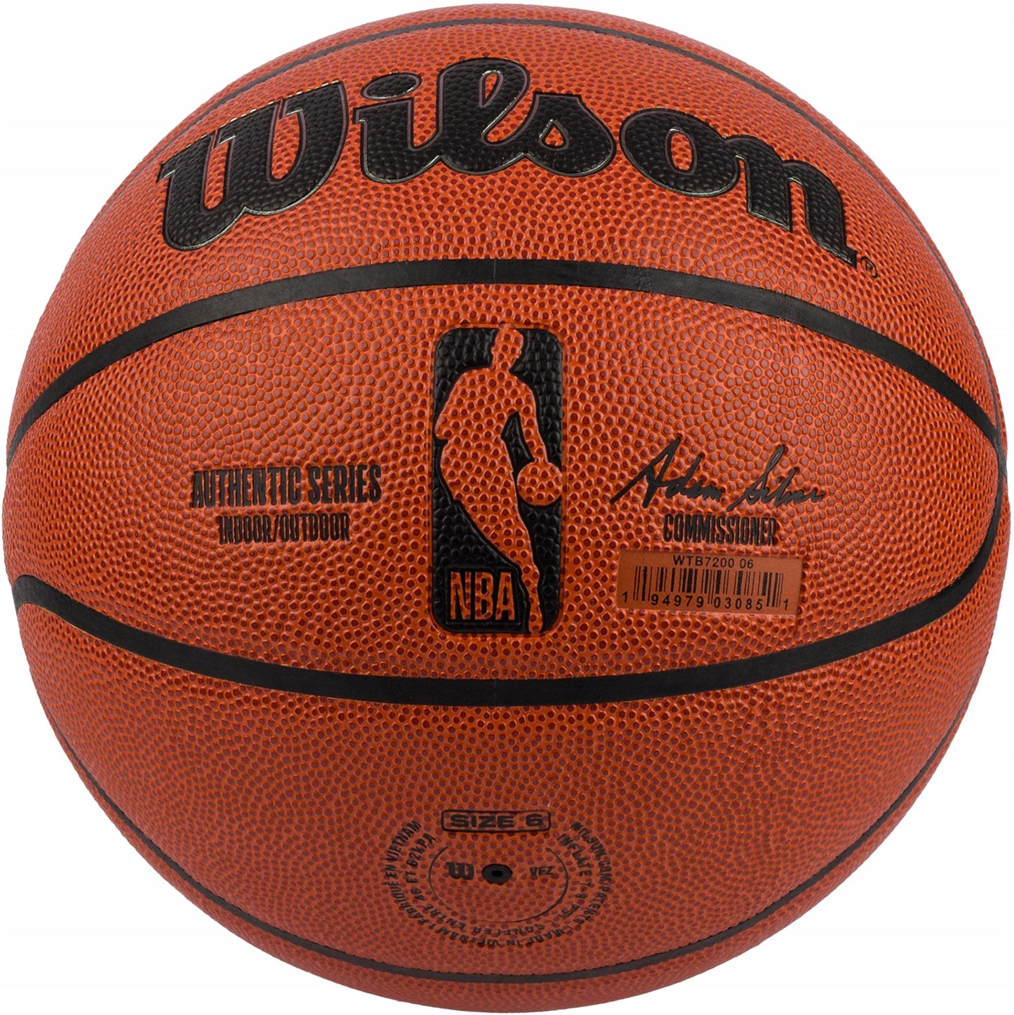 Krepšinio kamuolys WILSON NBA AUTHENTIC In/Out, 6 dydis