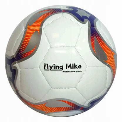 Futbolo kamuolys 5 dydžio FLYING MIKE, skirtas treniruotėms aikštelėje, baltas