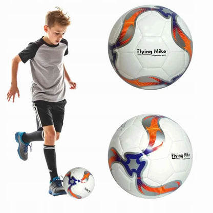 Futbolo kamuolys 5 dydžio FLYING MIKE, skirtas treniruotėms aikštelėje, baltas