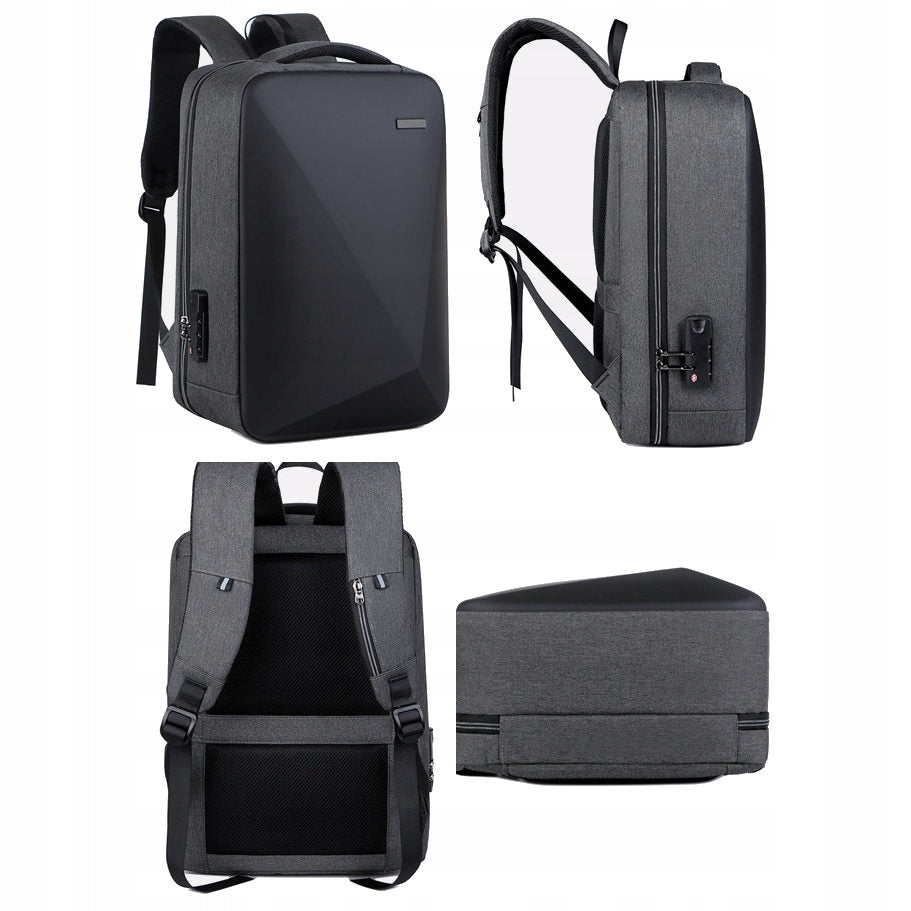 Verslo kuprinė su korpusu nešiojamam kompiuteriui, apsauganti nuo vagysčių, rožinė, standi