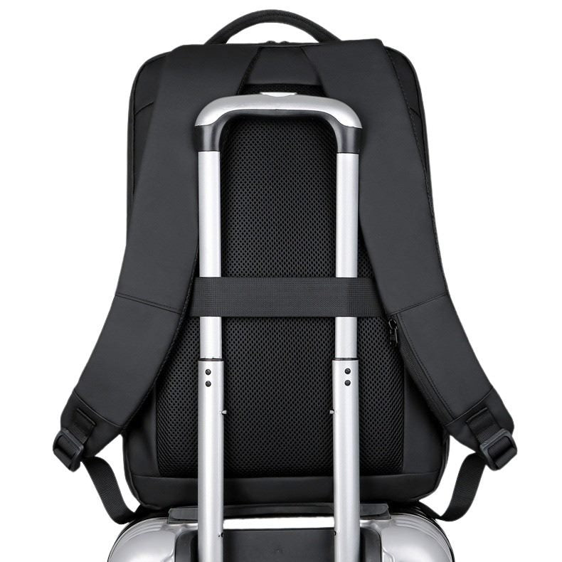 Verslo kuprinė su korpusu nešiojamam kompiuteriui, apsauganti nuo vagysčių, rožinė, standi