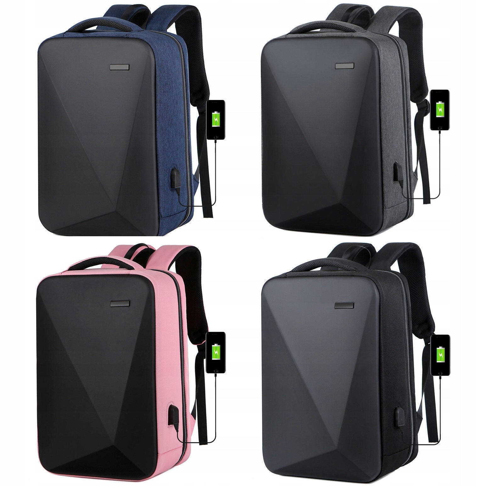 Verslo kuprinė su korpusu nešiojamam kompiuteriui, apsauganti nuo vagysčių, rožinė, standi