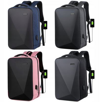 Verslo kuprinė su korpusu nešiojamam kompiuteriui, apsauganti nuo vagysčių, rožinė, standi