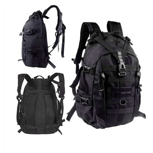 Vyriška Taktinė Karinė Turistinė Kuprinė 1057, Juoda, 35L, Daug Kišenių