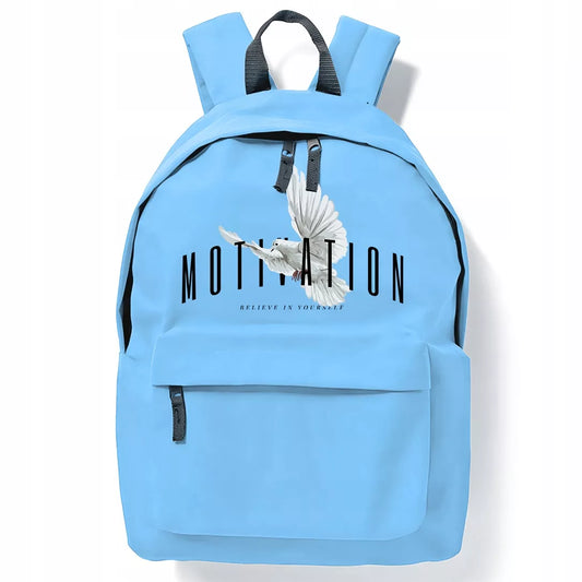 Mėlyna kuprinė mokyklai ir ekskursijoms MOTIVATION stilinga ir madinga