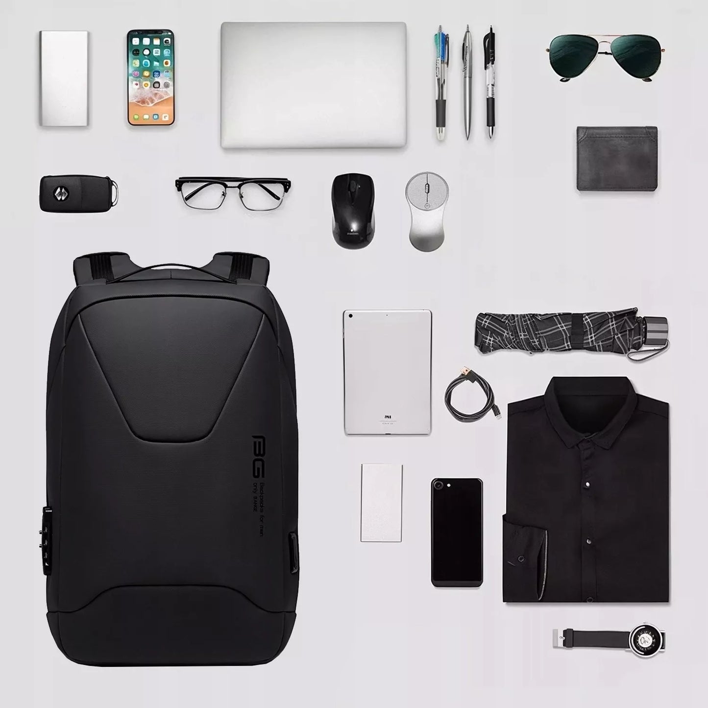 Kelionė kuprinė moterims, vyrams, lėktuvui, lengvas bagažas, USB