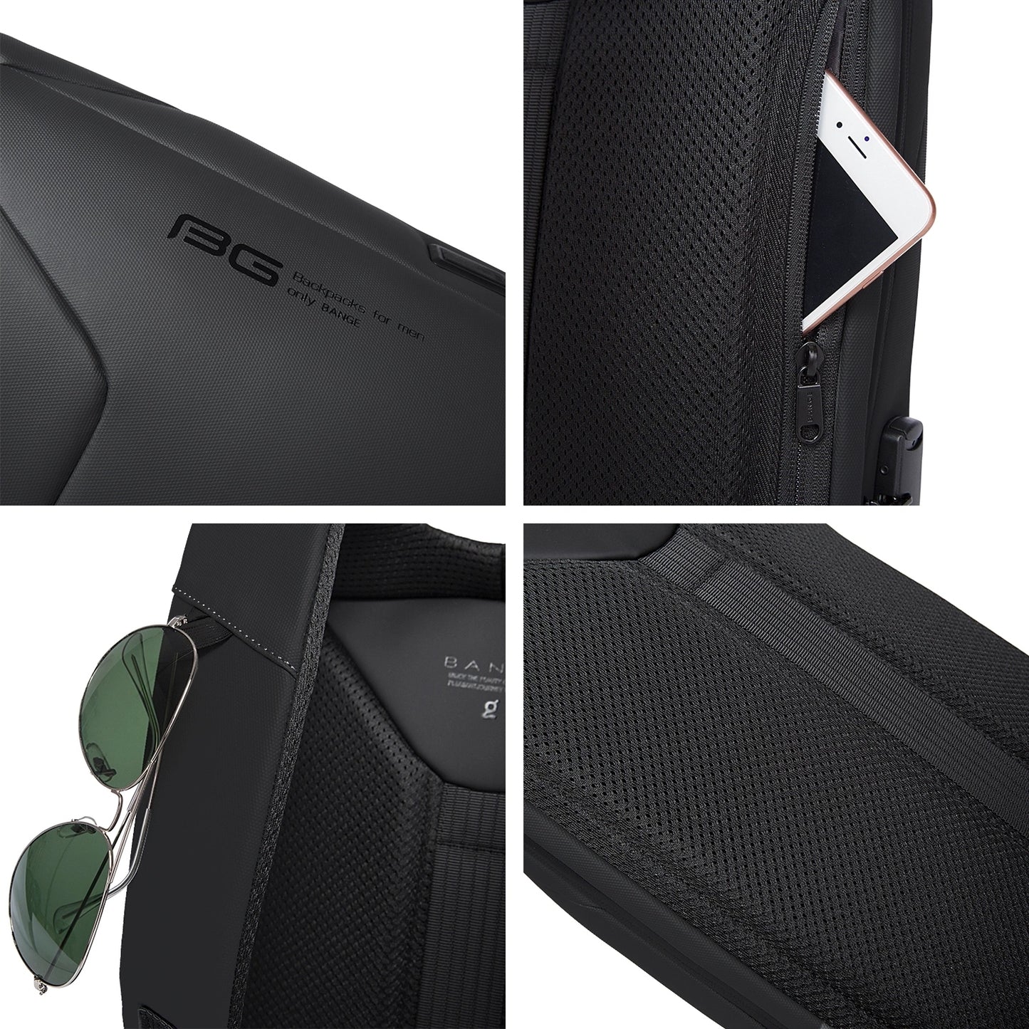 Kelioninis kuprinė moterims, vyrams, lėktuvui, lengvas bagažas, USB lizdas su užraktu