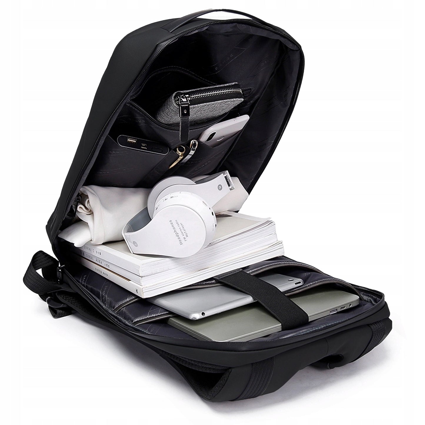 Kelioninis kuprinė moterims, vyrams, lėktuvui, lengvas bagažas, USB lizdas su užraktu