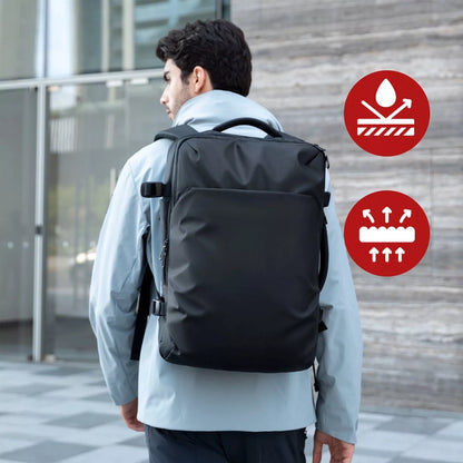 Kelioninė kuprinė nešiojamam kompiuteriui 17.3" USB, vandeniui atspari, talpi 28L