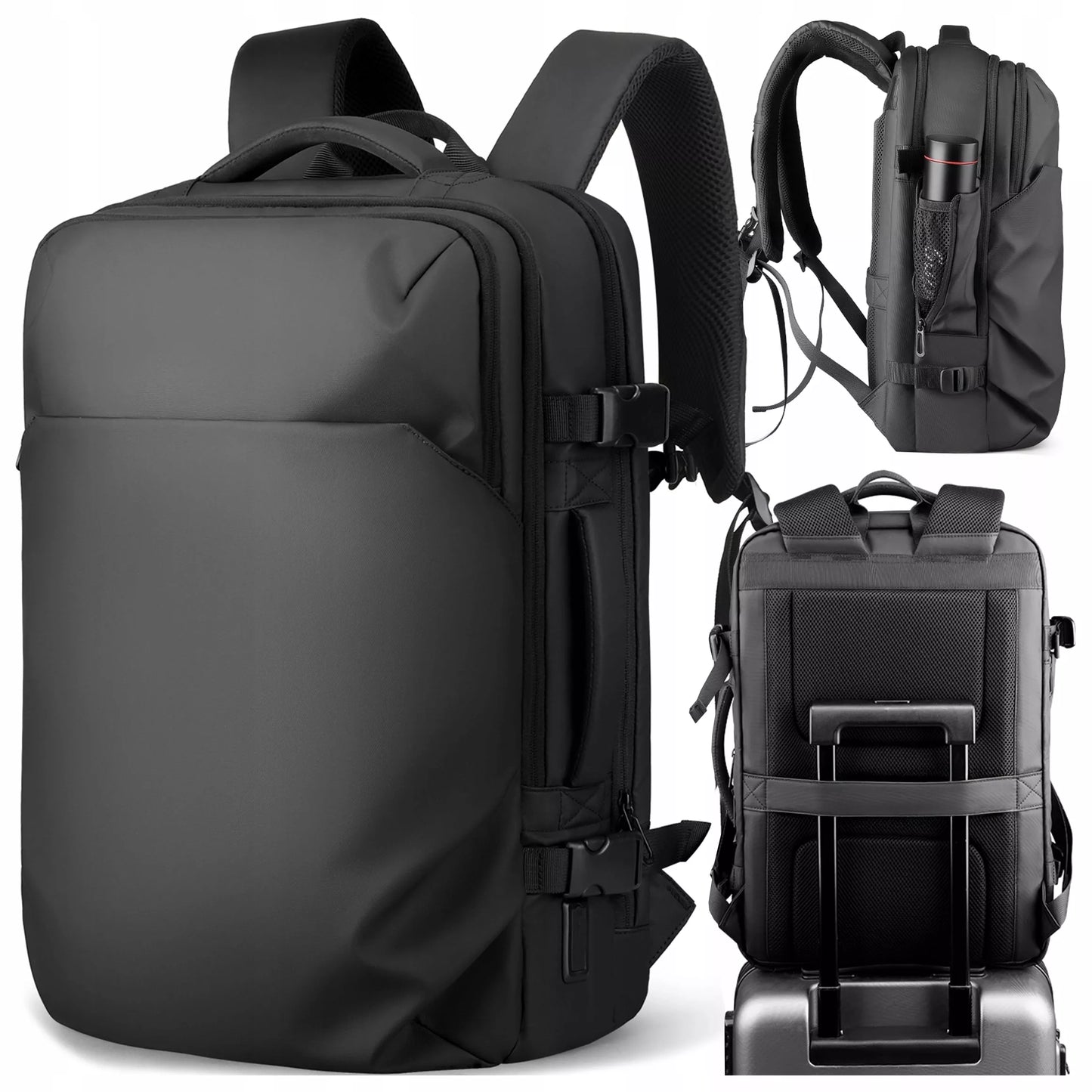 Kelioninė kuprinė nešiojamam kompiuteriui 17.3" USB, vandeniui atspari, talpi 28L