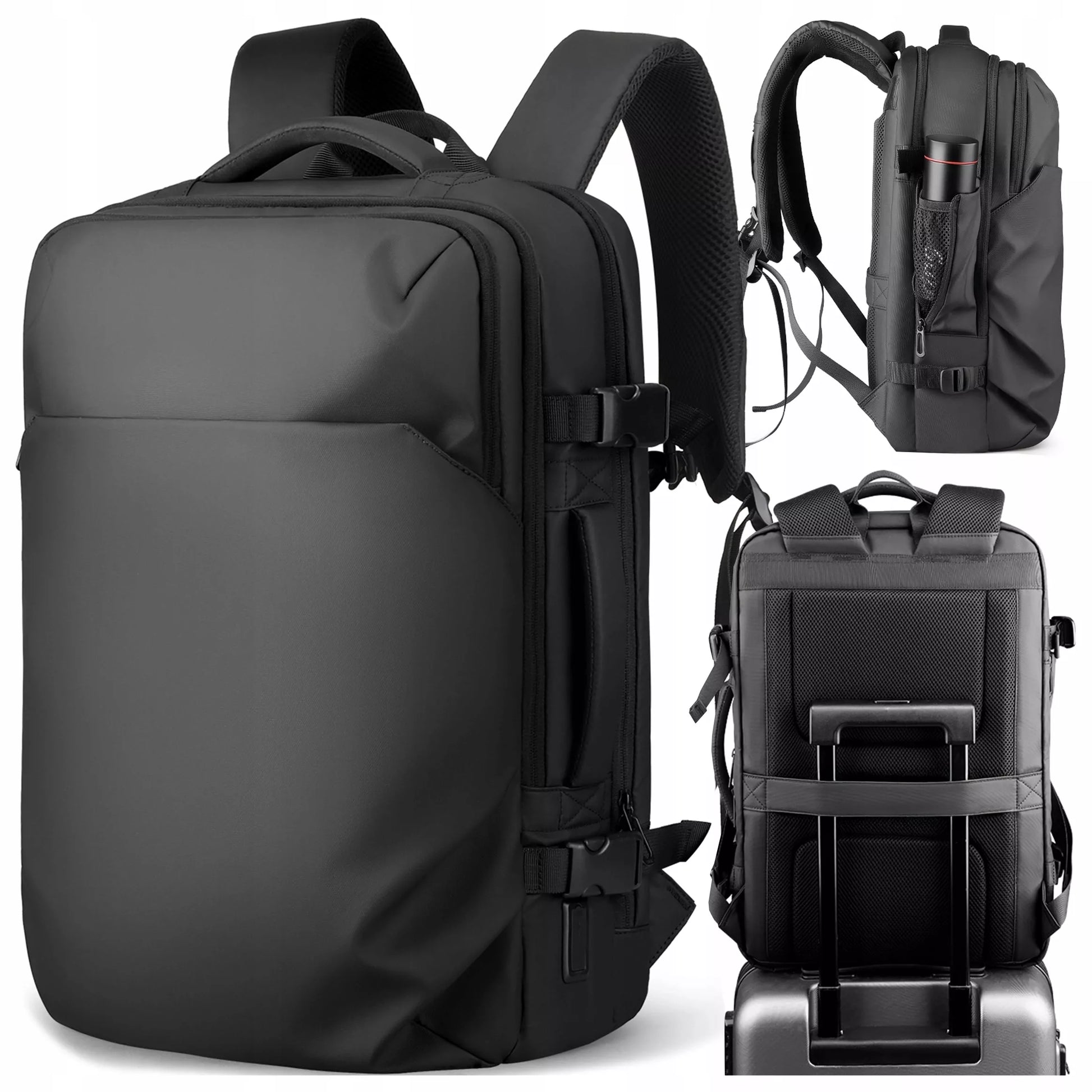 Kelioninė kuprinė nešiojamam kompiuteriui 17.3" USB, vandeniui atspari, talpi 28L