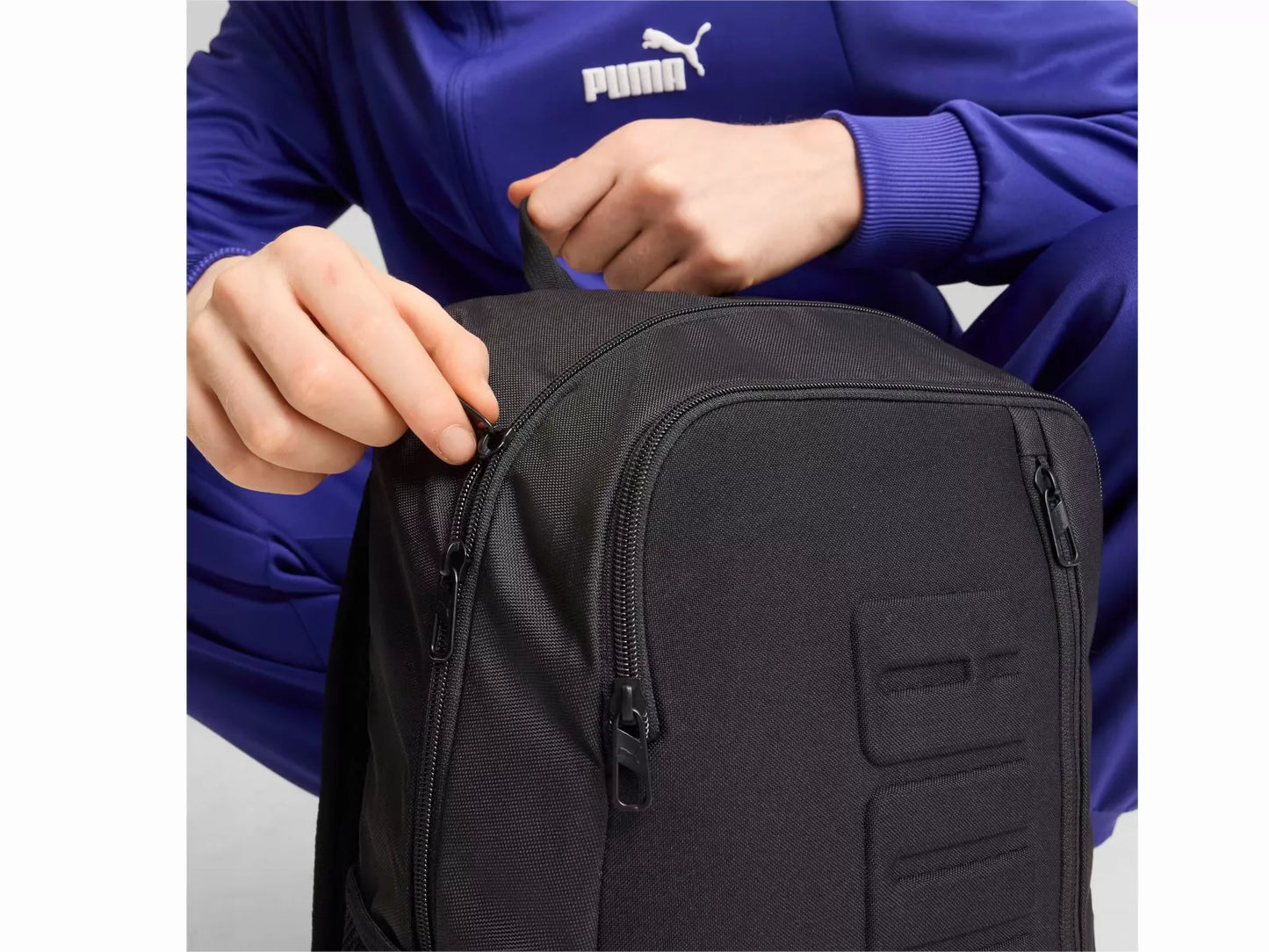 Puma kuprinė su reljefiniu logotipu, sportinė, mokyklinė, jaunimo, juoda