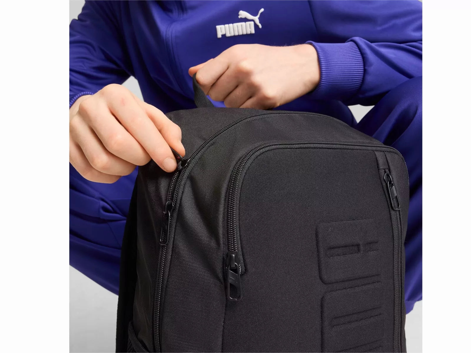 Puma kuprinė su reljefiniu logotipu, sportinė, mokyklinė, jaunimo, juoda