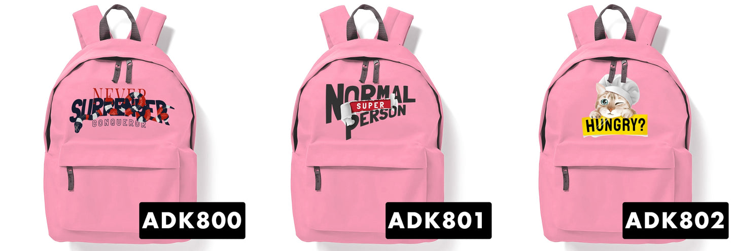 Rožinė kuprinė mokyklai ir kelionėms KOTEK CURIOUS stilinga ir madinga