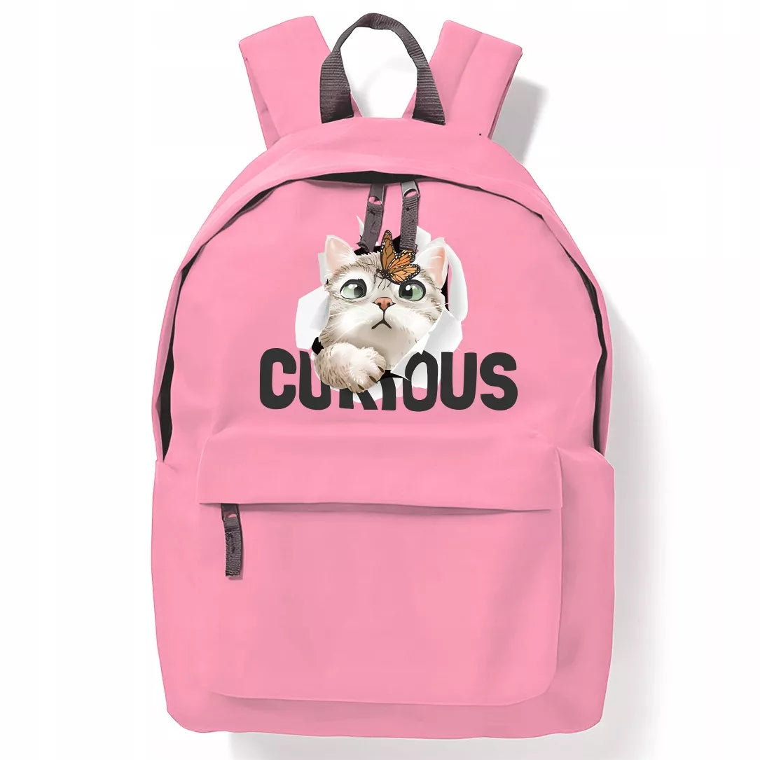 Rožinė kuprinė mokyklai / kelionėms