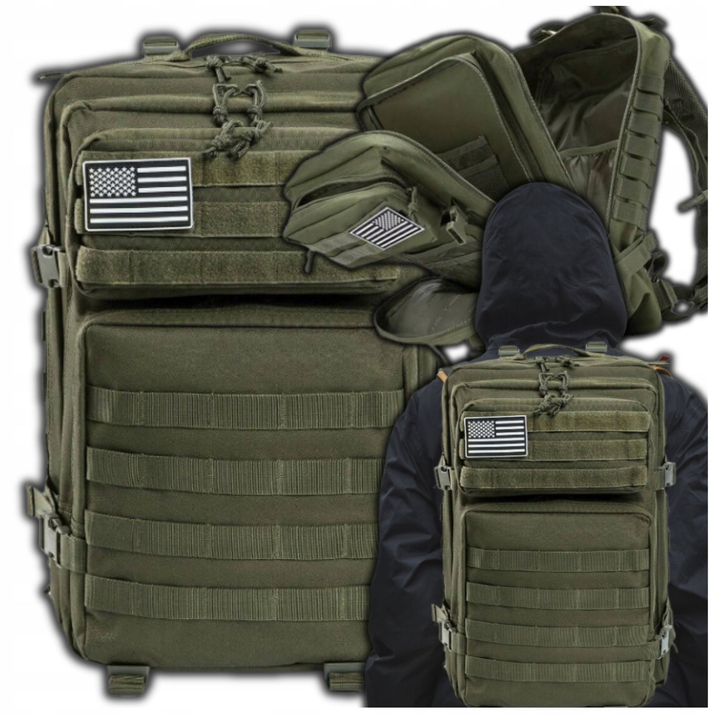 Unisex mokyklinė, kelioninė kuprinė 45L, skirta jaunimui, kelionėms lėktuvu