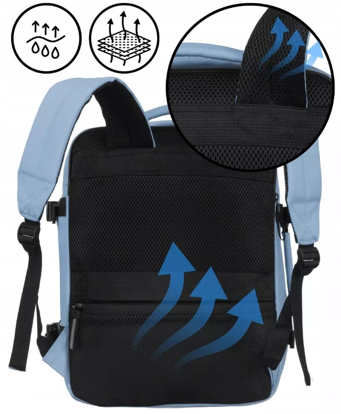 Lengva kelioninė kuprinė, rankinis bagažas, tinkantis į lėktuvą 40x20x25