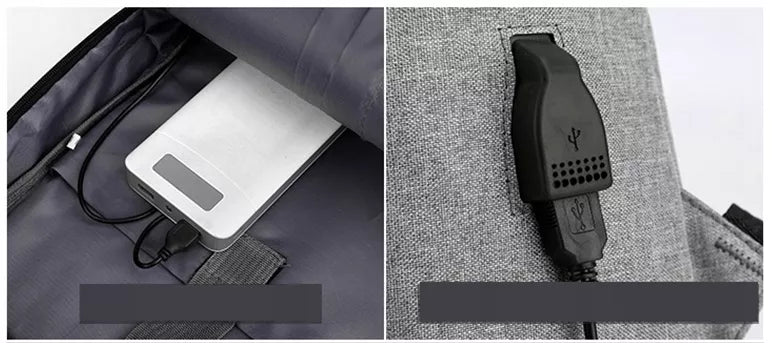 Miesto / nešiojamojo kompiuterio kuprinė UNI su USB prievadu (I193)