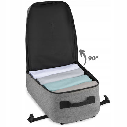 Kelioninė kuprinė 40x20x25 rankiniam bagažui į lėktuvą ZAGATTO pilka