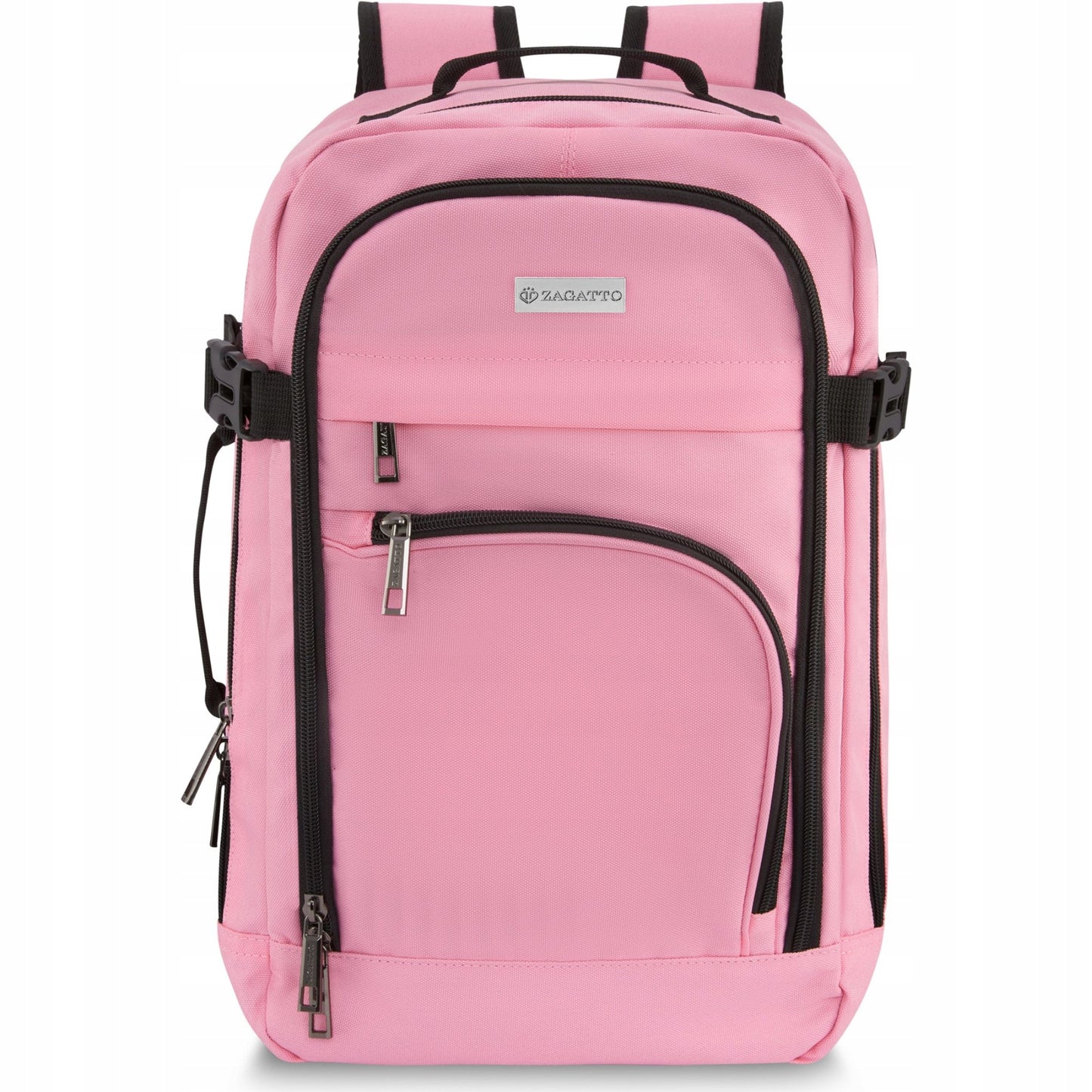 Kelioninė kuprinė 40x20x25 į lėktuvą, lengvas rankinis bagažas, rožinė ZAGATTO