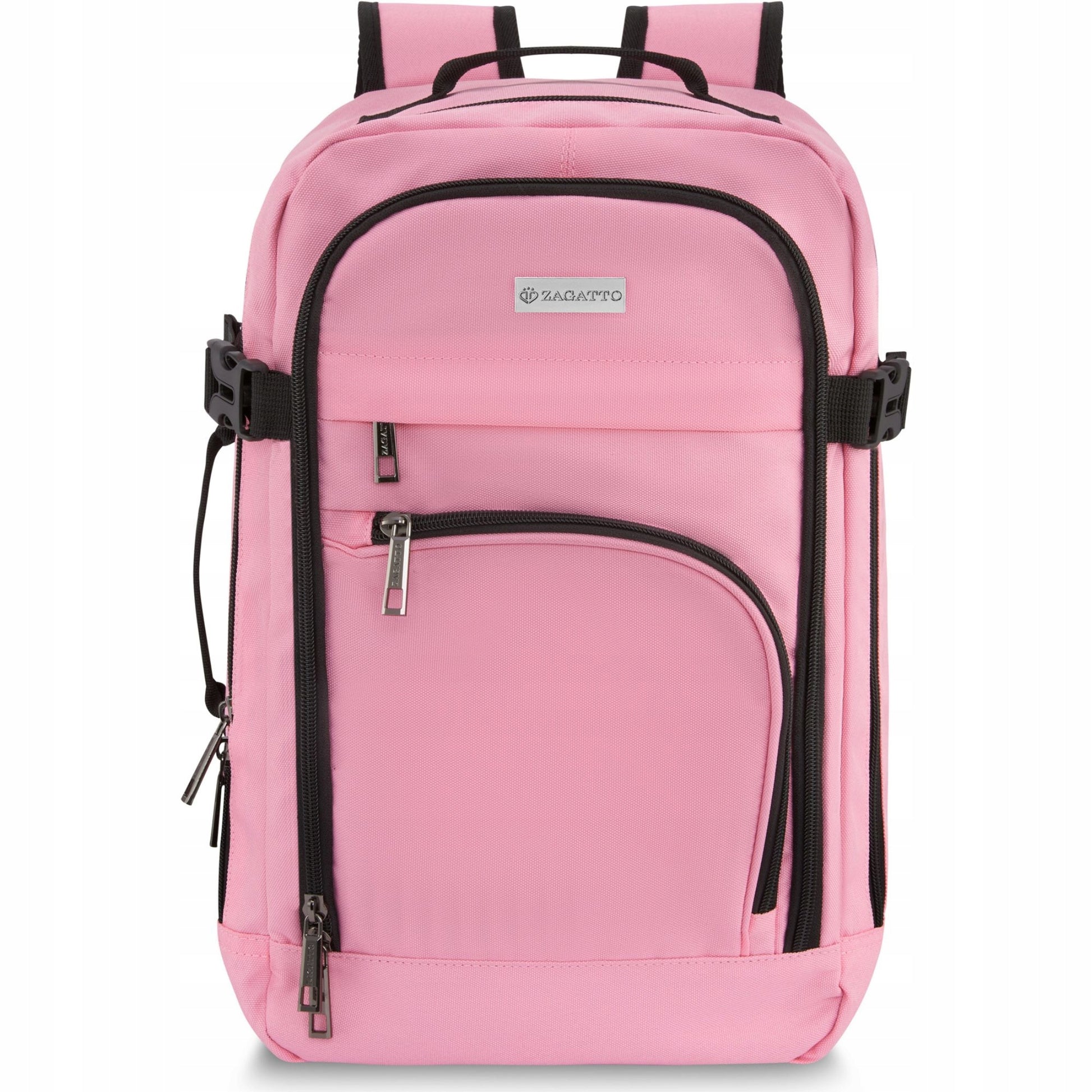 Kelioninė kuprinė 40x20x25 į lėktuvą, lengvas rankinis bagažas, rožinė ZAGATTO