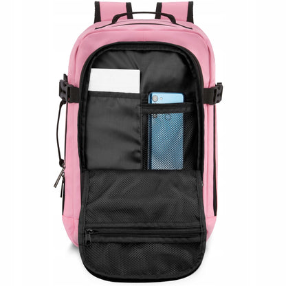 Kelioninė kuprinė 40x20x25 į lėktuvą, lengvas rankinis bagažas, rožinė ZAGATTO